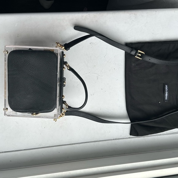 Dolce & Gabbana Plexiglass Encased Black Leather Clutch/Crossbody - Picture 11 of 16